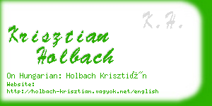 krisztian holbach business card